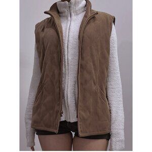 Brown Winter Layering Quilted Vest